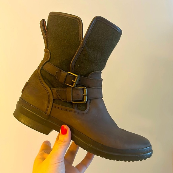 UGG Shoes - UGG Waterproof Leather & Fur Boots